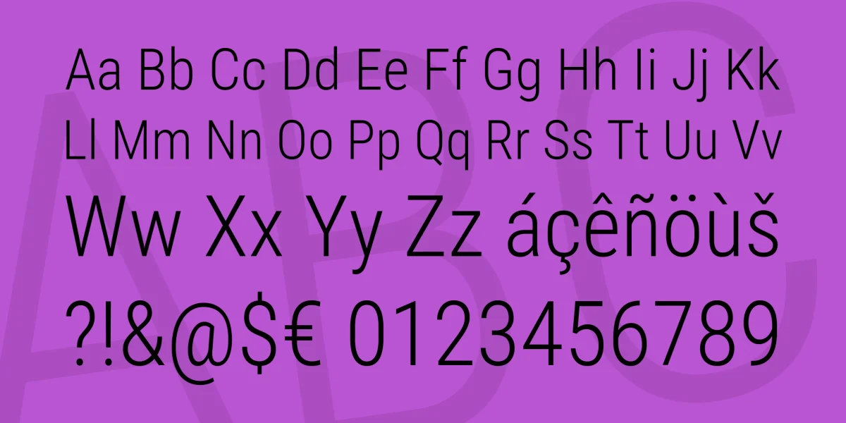 Roboto Condensed Font Family preview 4