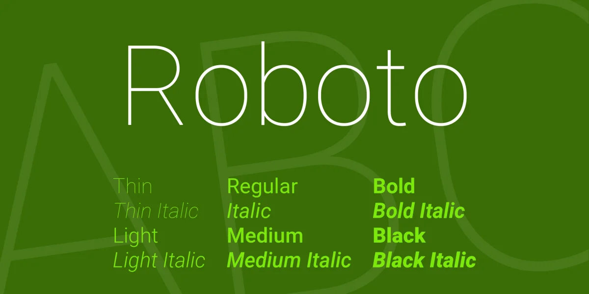 Roboto Font Family
