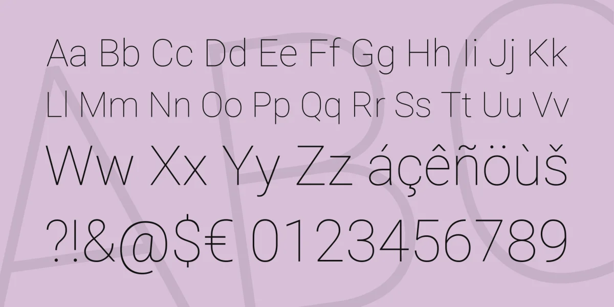 Roboto Font Family preview 4