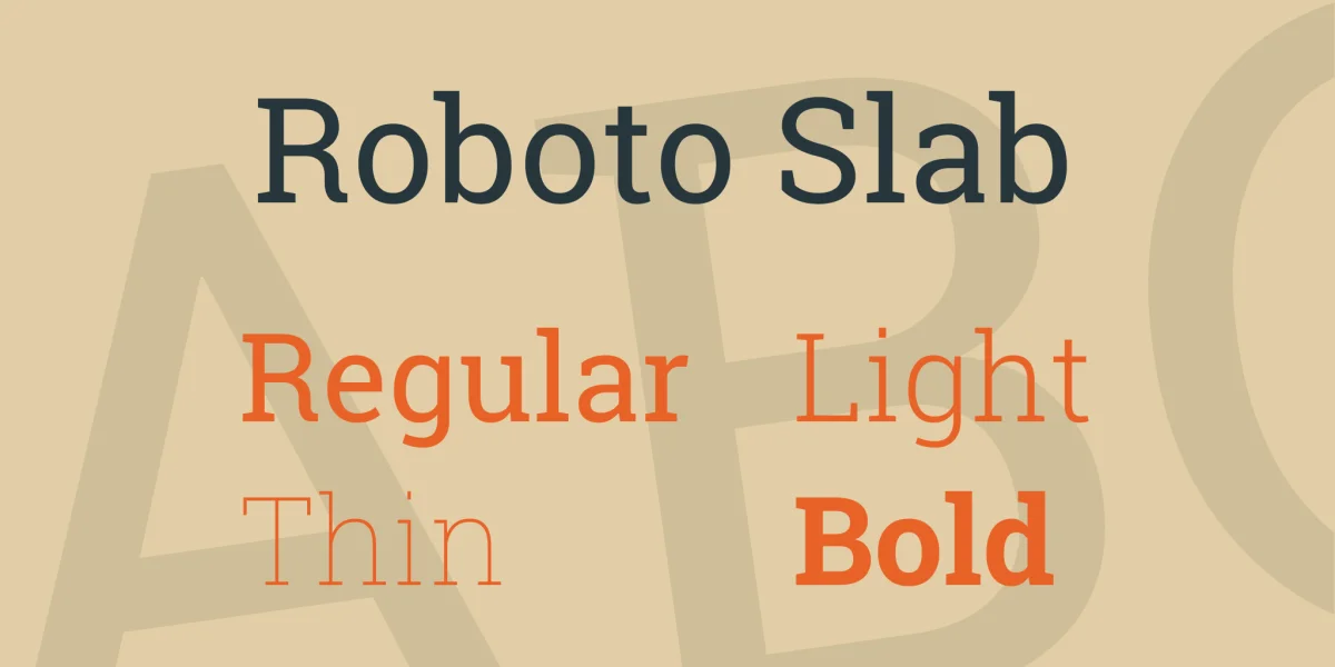 Roboto Slab Font Family