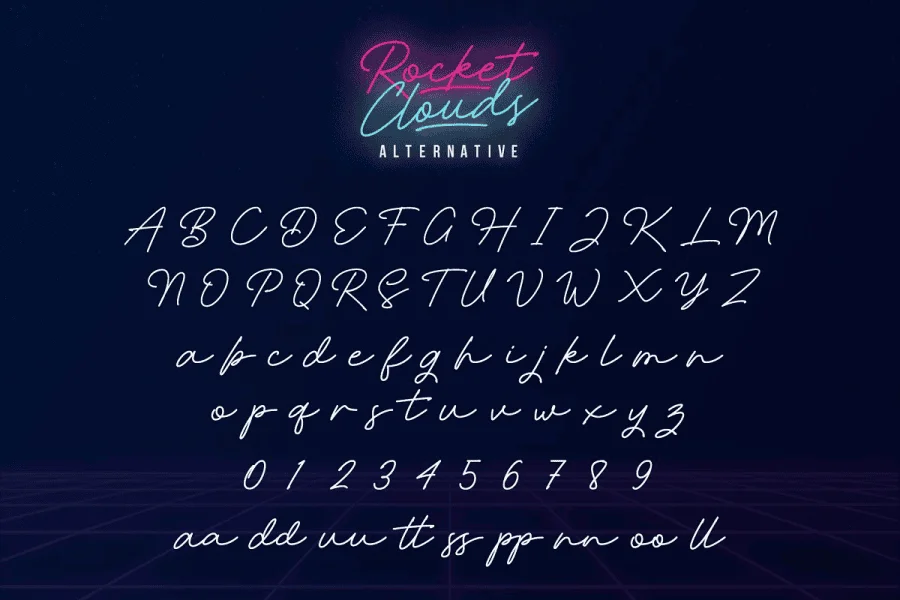 Rocket Clouds DEMO Font preview 10