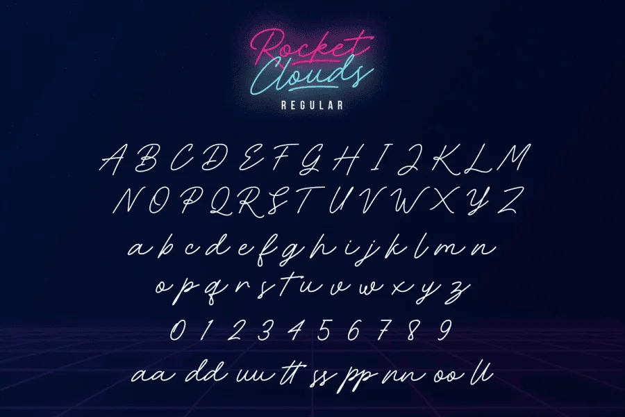 Rocket Clouds DEMO Font preview 9