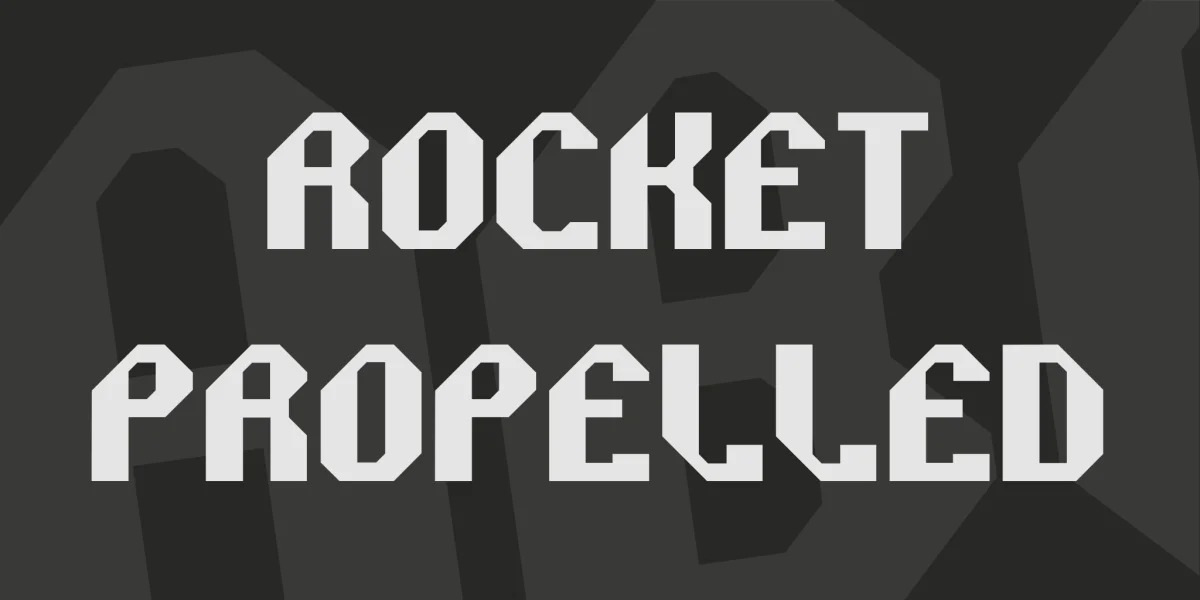 Rocket Propelled Font