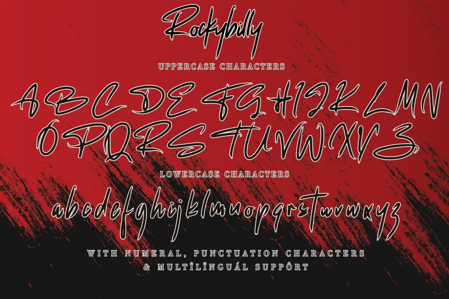 Rockybilly Font preview 6