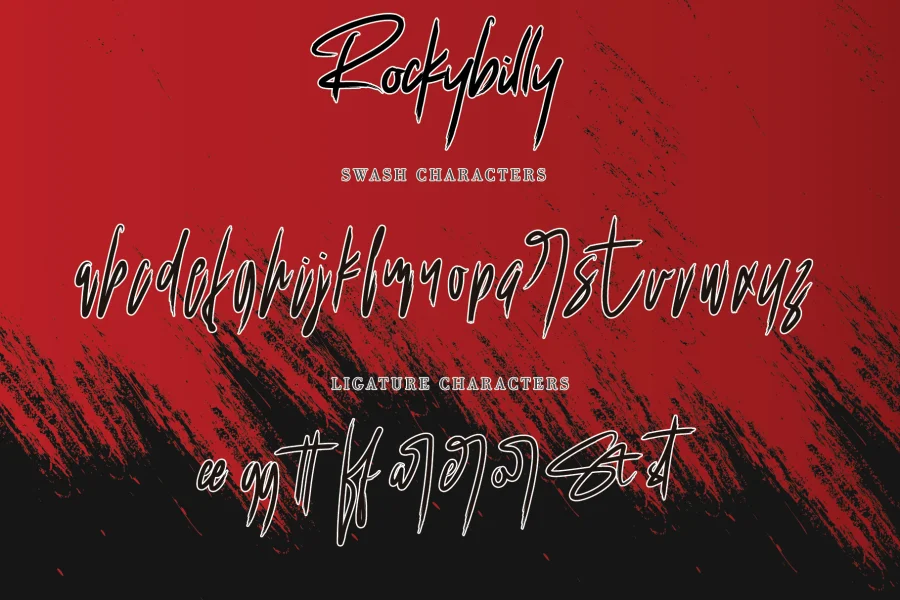 Rockybilly Font preview 7
