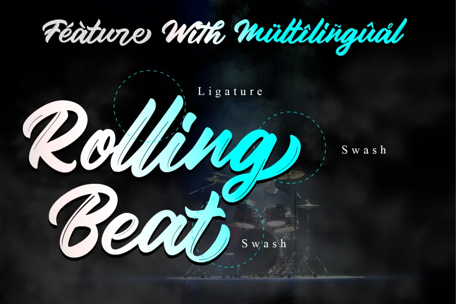 Rolling Beat_Personal Use Font preview 11