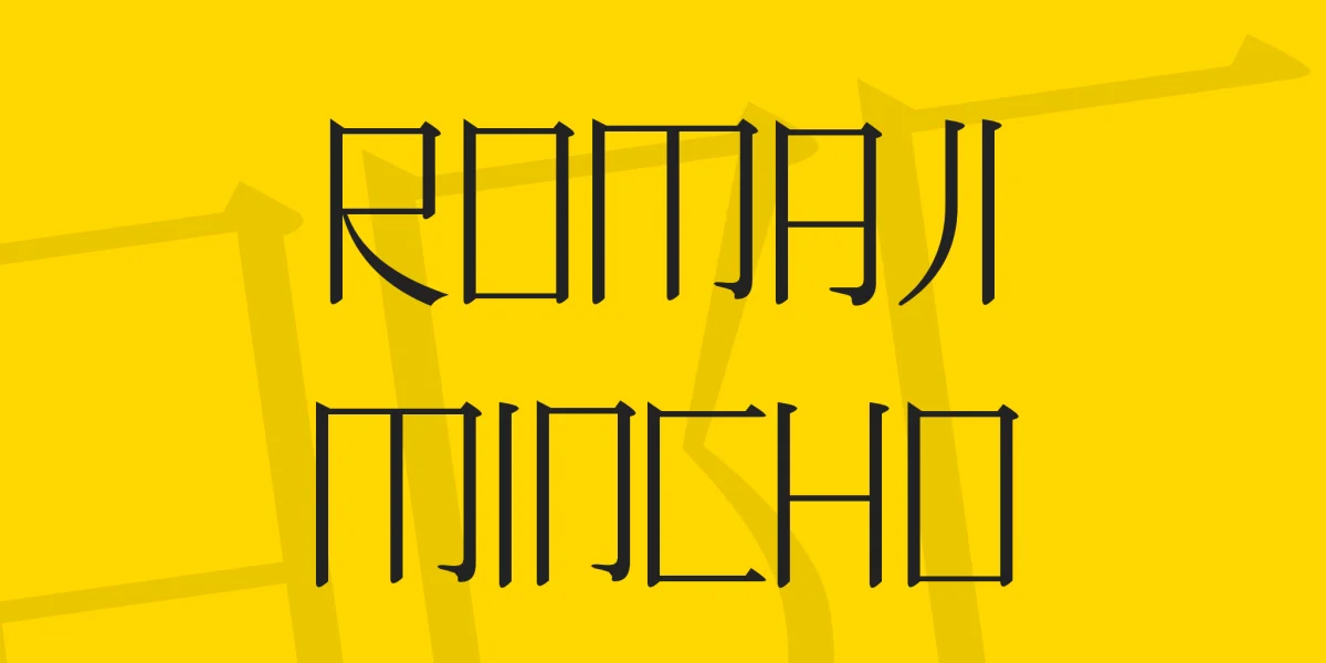 Romaji Mincho Font preview 2