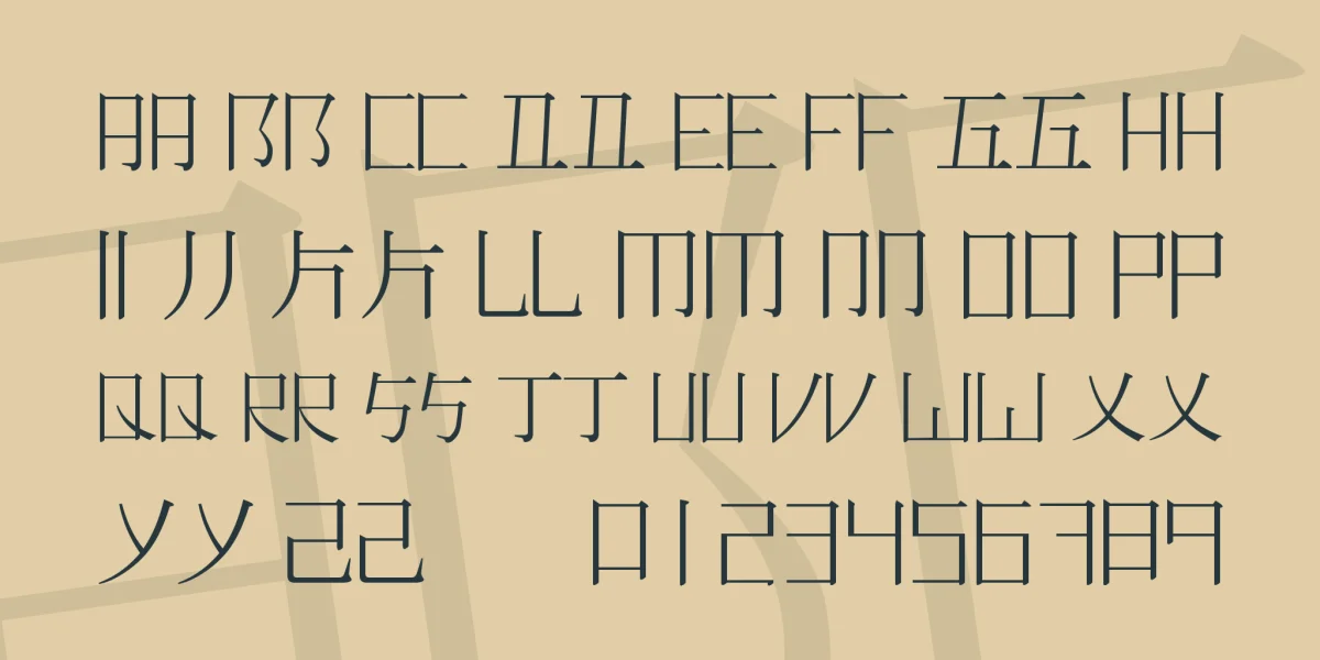 Romaji Mincho Font preview 4