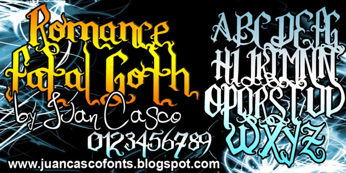 Romance Fatal Goth Font Family preview 2