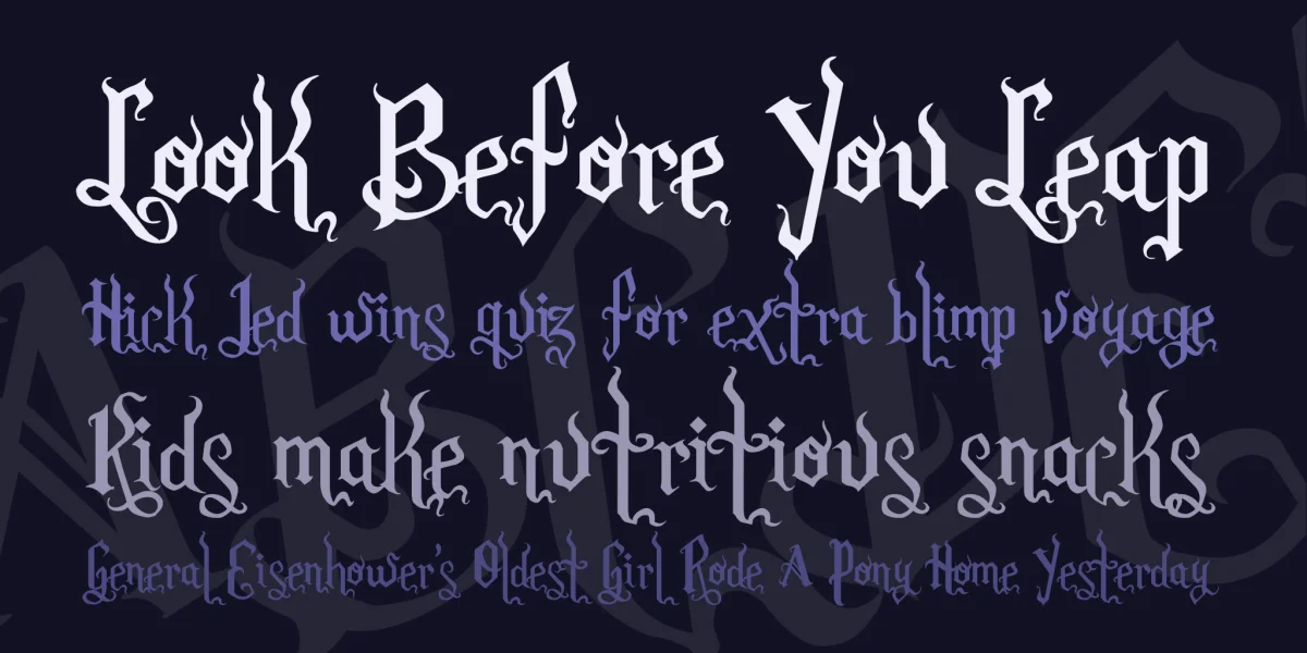 Romance Fatal Goth Font Family preview 3