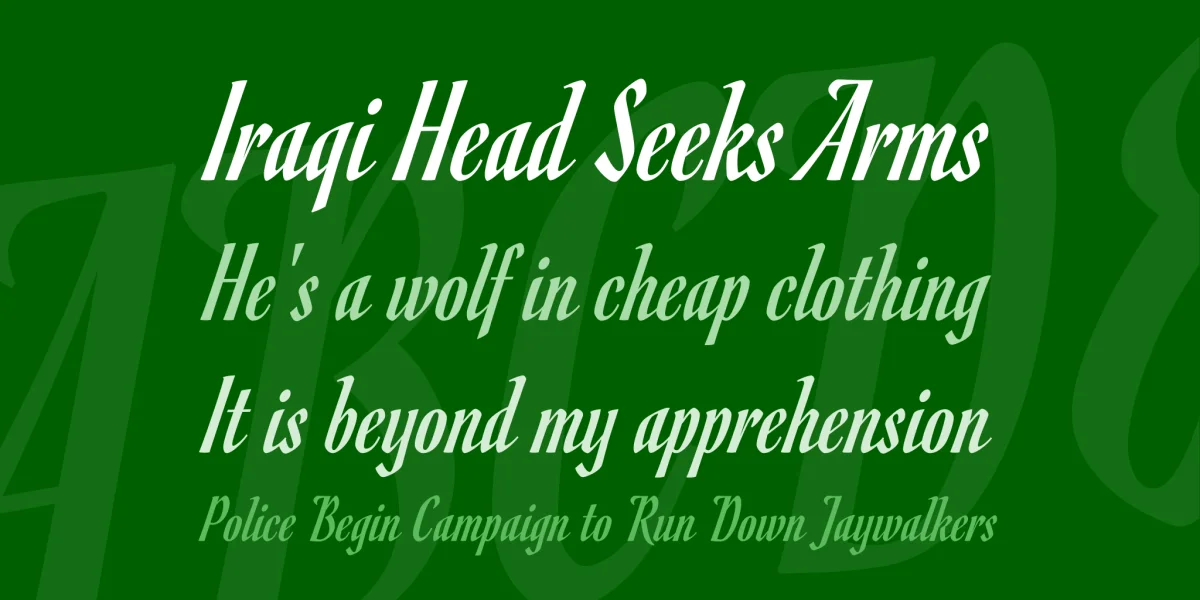 Romanesco Font preview 2