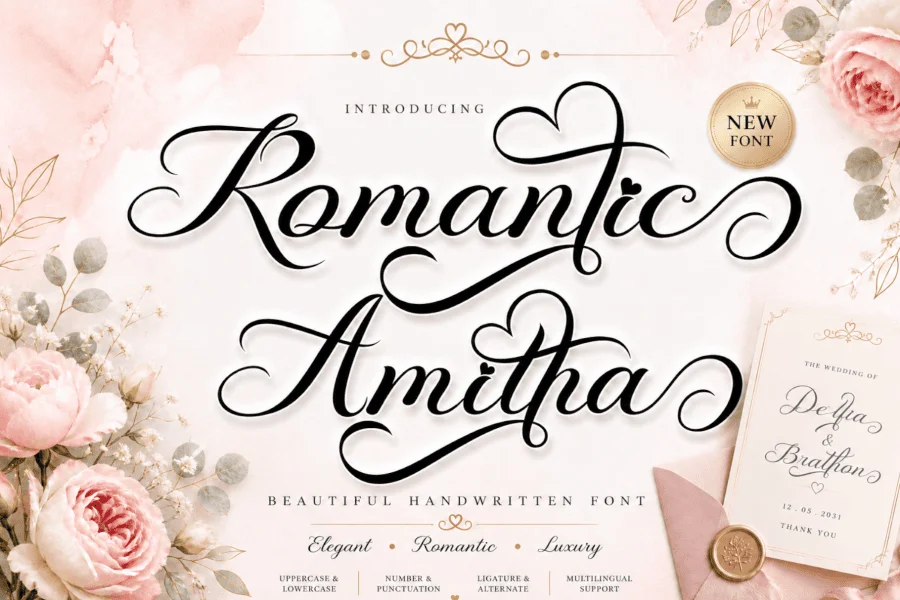 Romantic Amitha Demo Font Family
