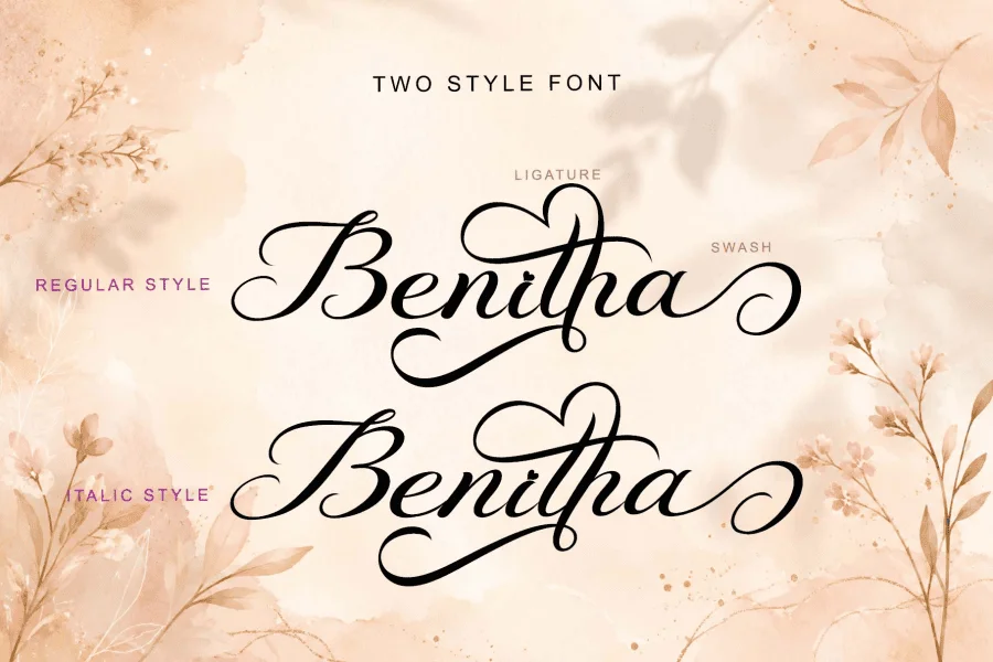 Romantic Amitha Demo Font Family preview 6