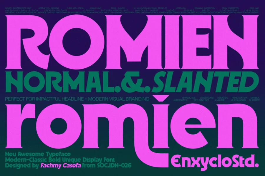 Romien Demo Font Family