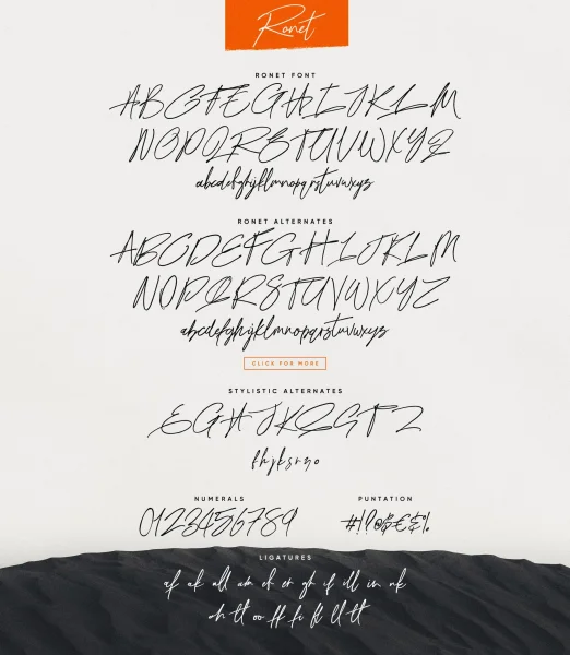 Ronet DEMO Font preview 20
