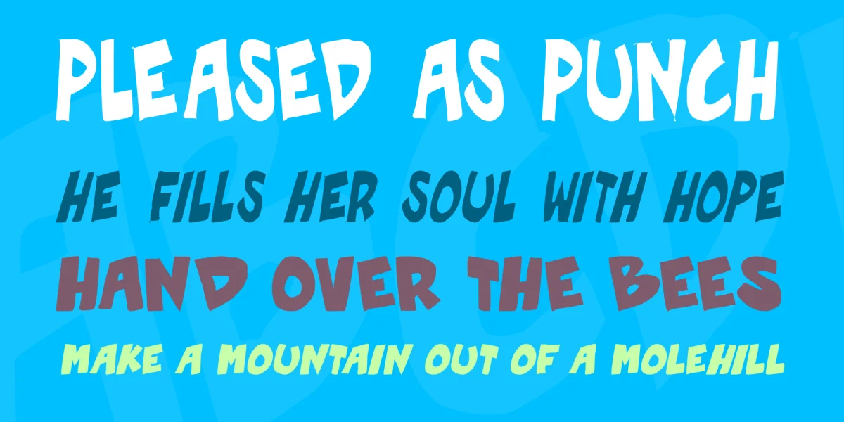 Roof runners active Font Family preview 2