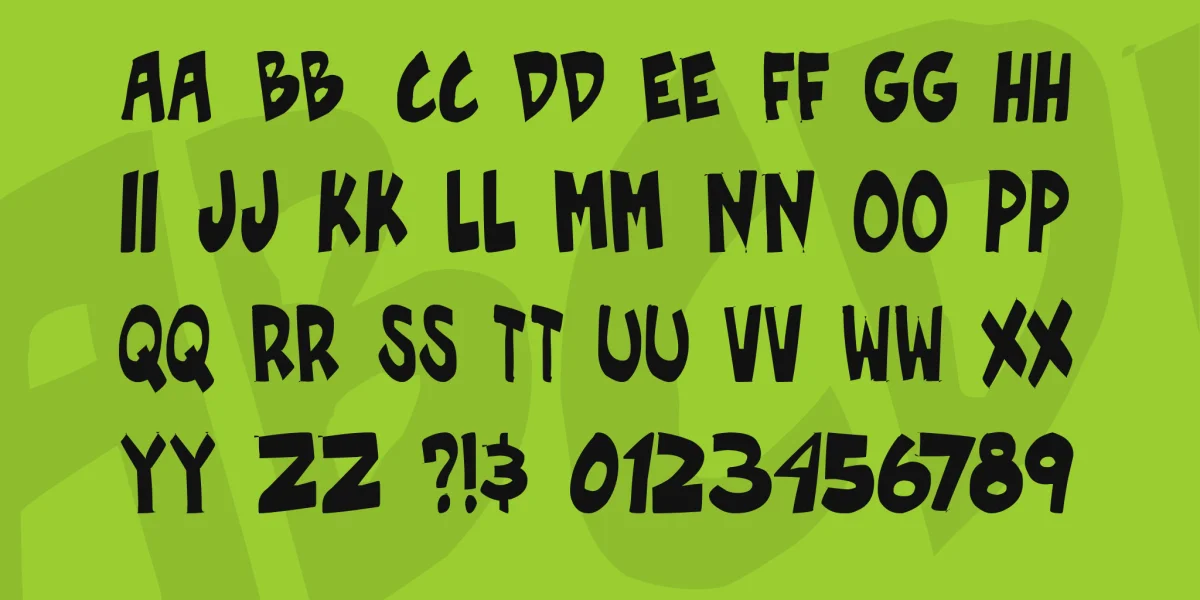 Roof runners active Font Family preview 3