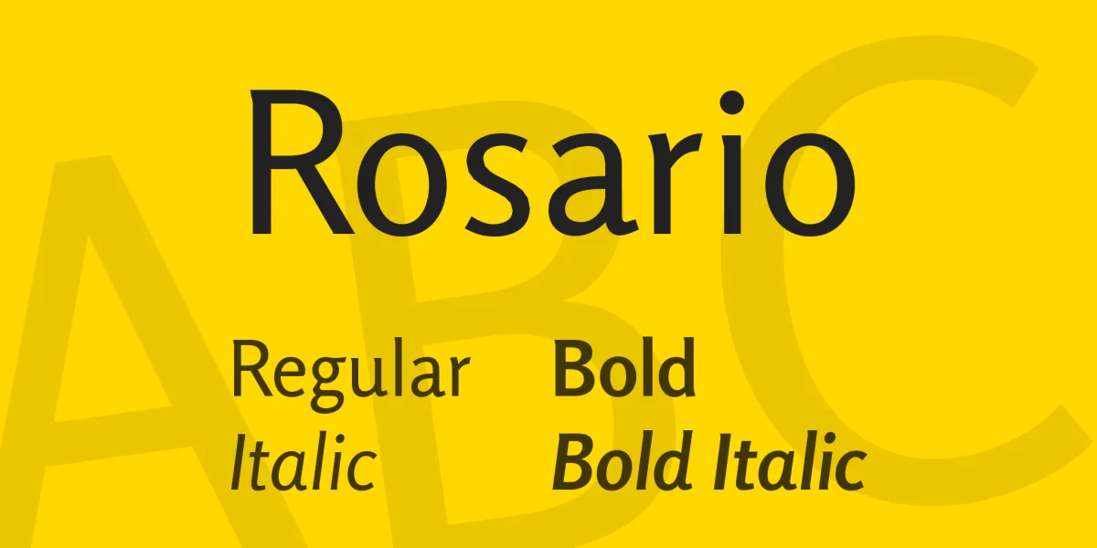 Rosario Font Family
