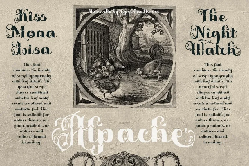 Rosavello Font preview 6