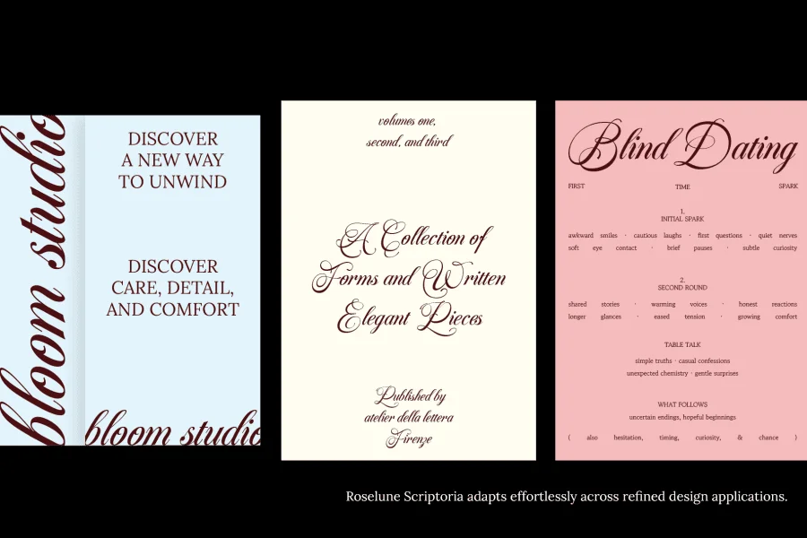 Roselune Scriptoria Demo Font preview 9