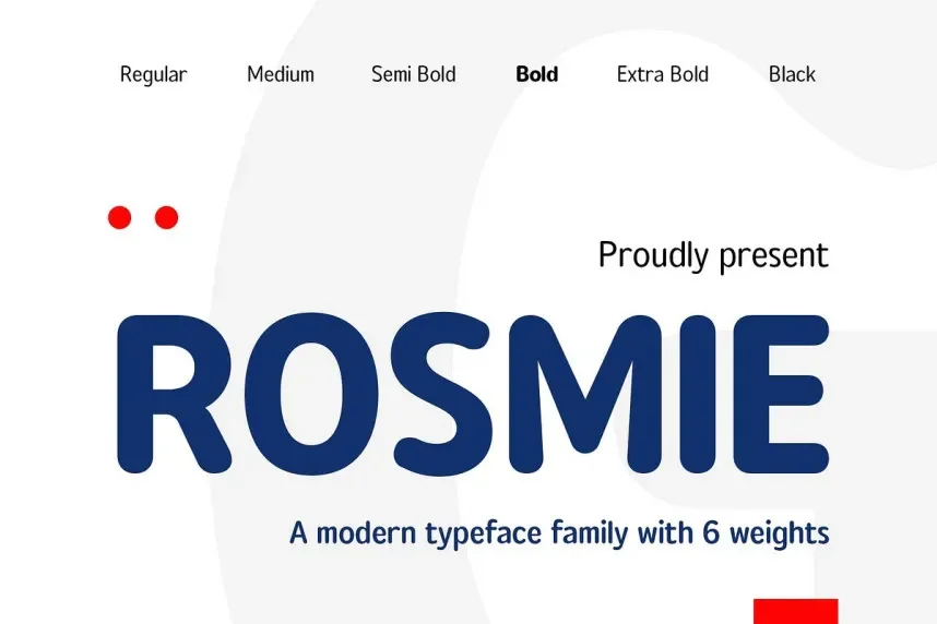 Rosmie Font preview 2
