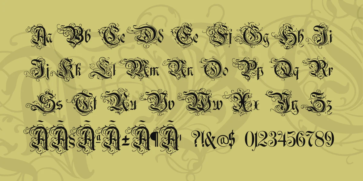Rothenburg Decorative Font preview 2