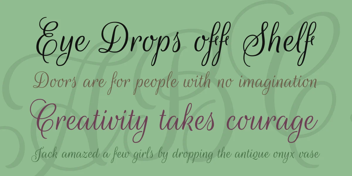 Rouge Script Font preview 2