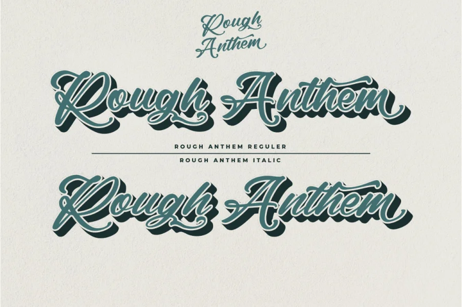 Rough Anthem Font Family preview 2