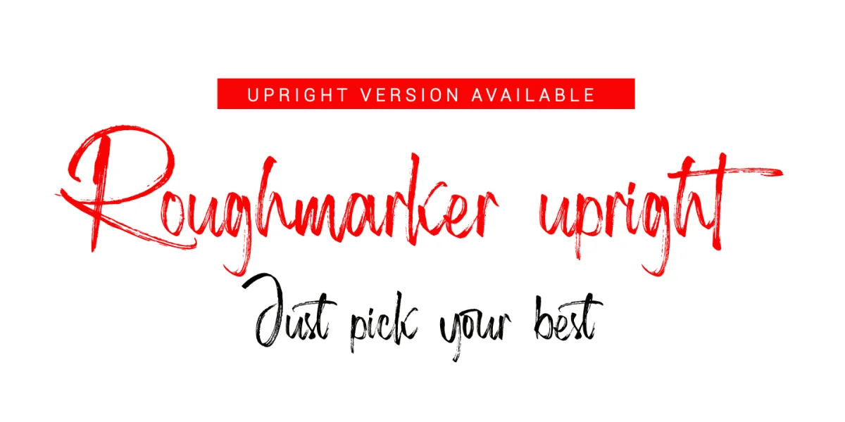 Roughmarker Font preview 2