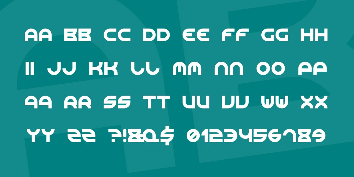 Rounded Line 7 Font preview 3