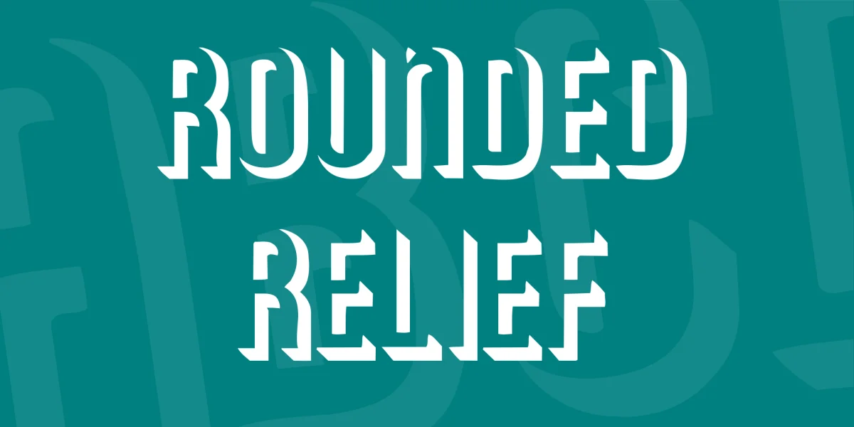 Rounded Relief Font