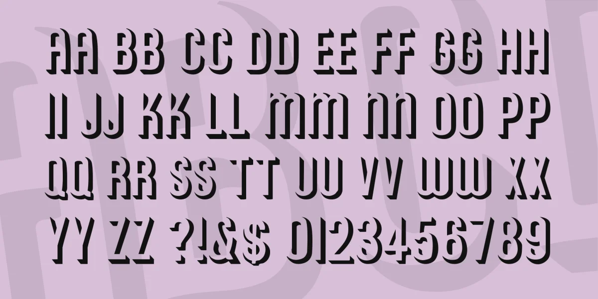 Rounded Relief Font preview 3