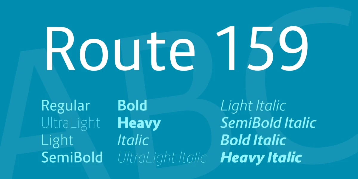 Route 159 Font Family