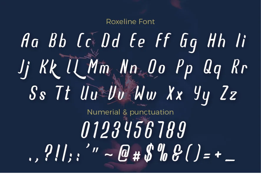 Roxeline Font preview 2