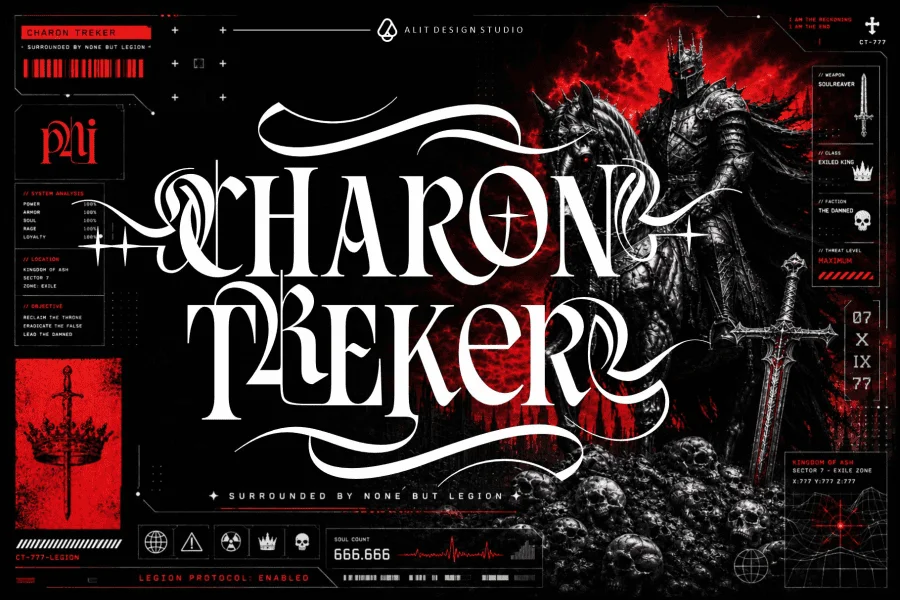 Royal hatred Font preview 2