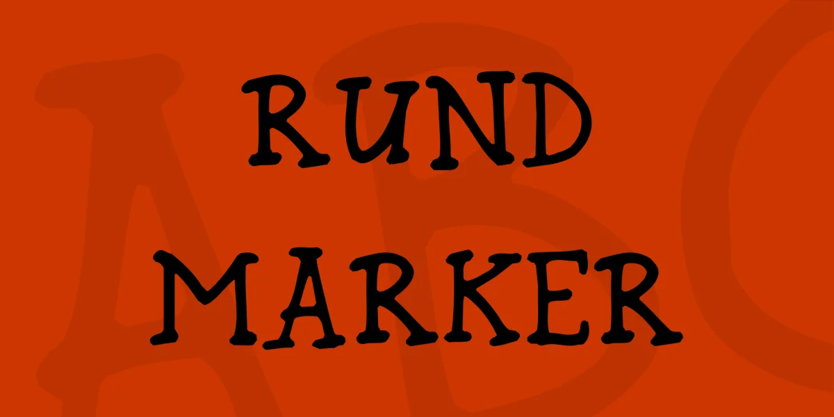 Rund Marker Font
