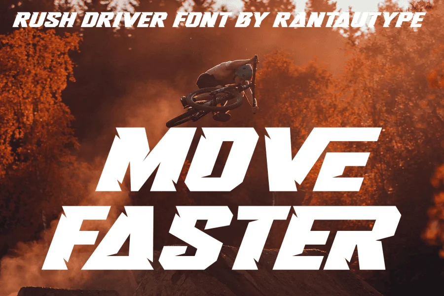 Rush Driver Font preview 10