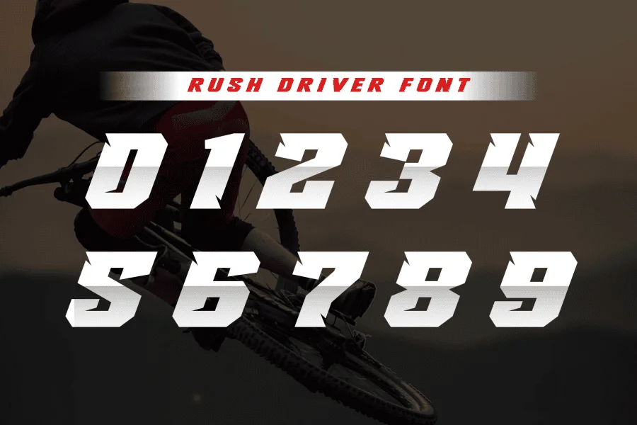 Rush Driver Font preview 11
