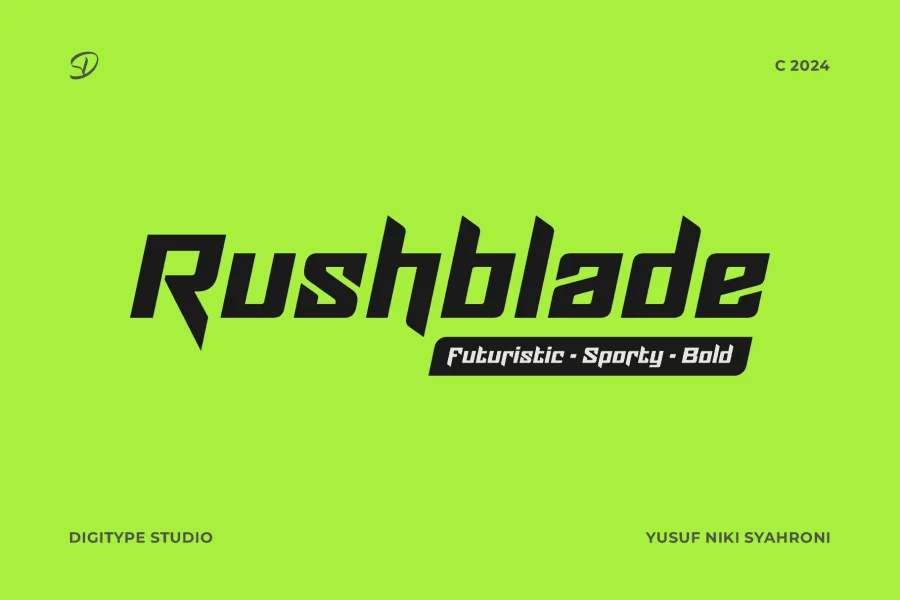 Rushblade Demo Font
