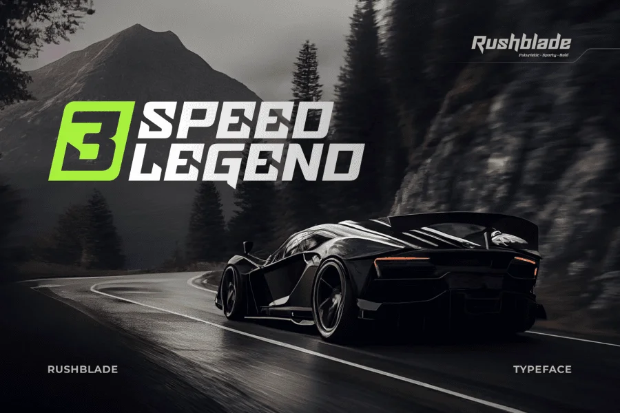 Rushblade Demo Font preview 4