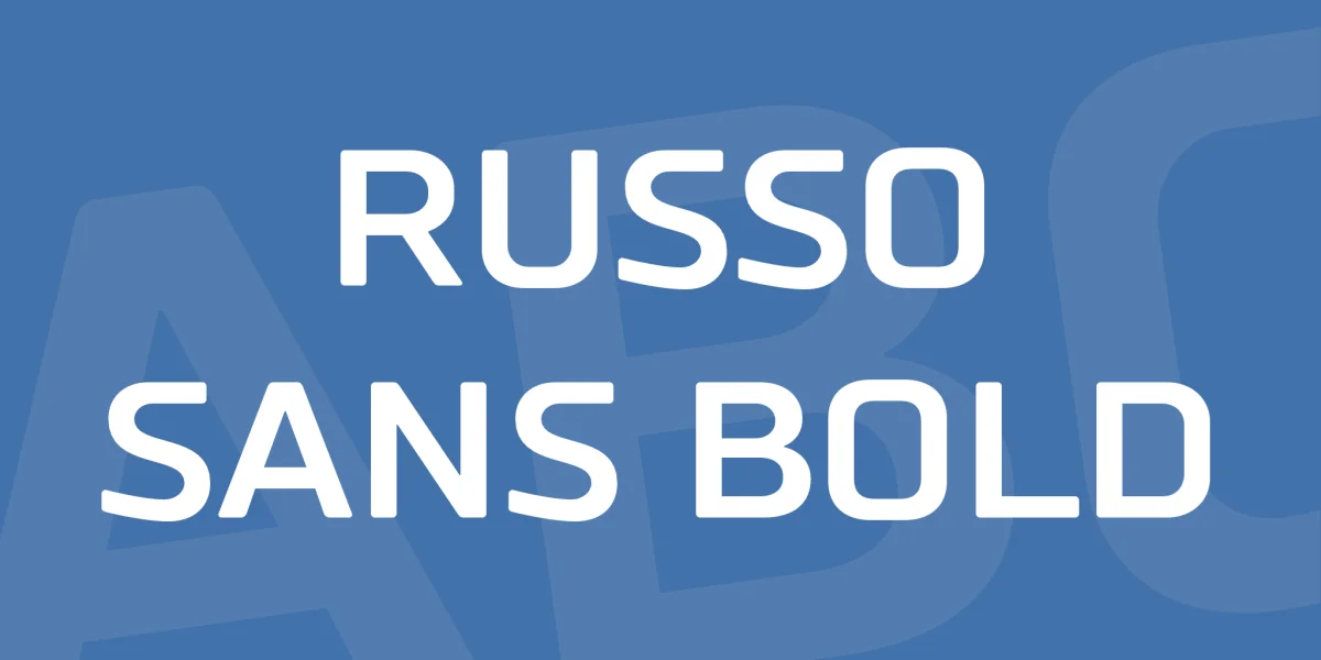Russo Sans Bold Font