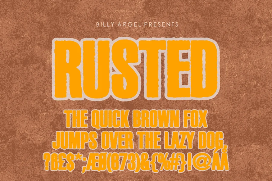 RUSTED PERSONAL USE Font preview 11