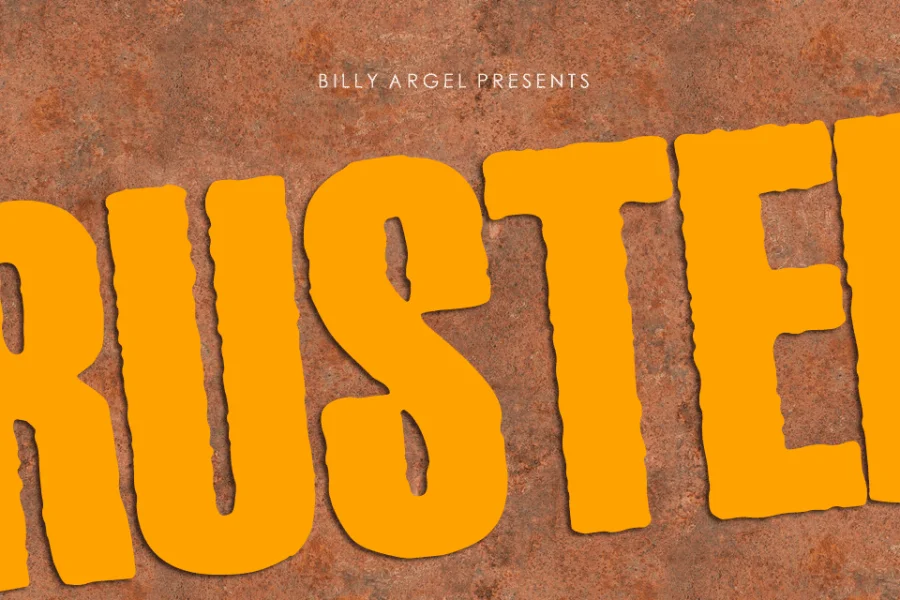 RUSTED PERSONAL USE Font preview 2