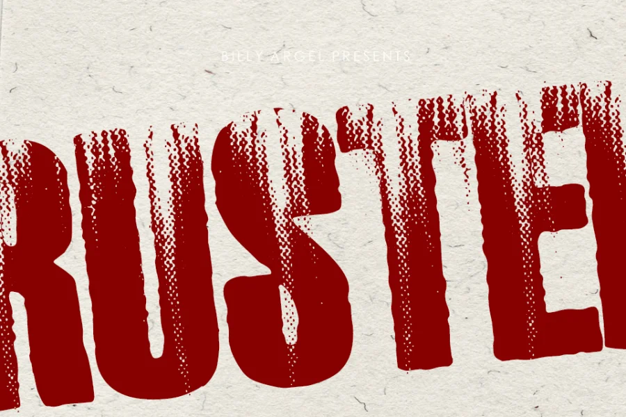 RUSTED PERSONAL USE Font preview 3