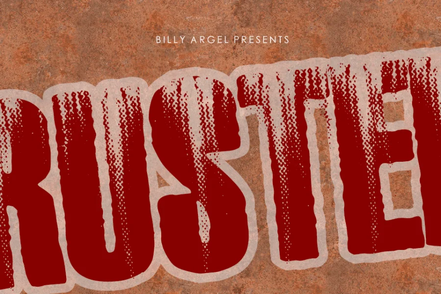 RUSTED PERSONAL USE Font preview 4