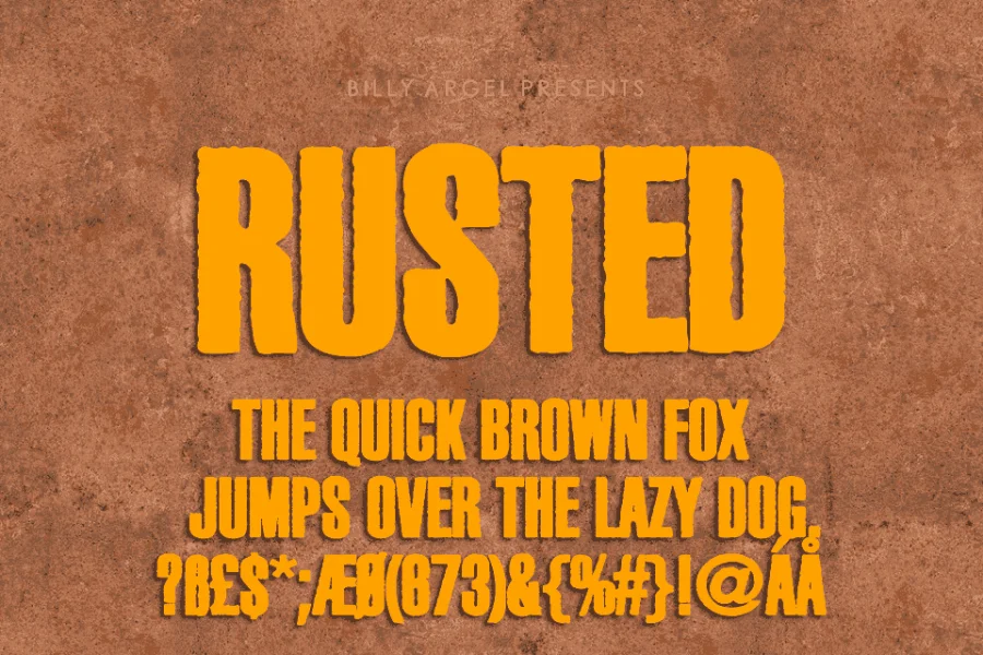 RUSTED PERSONAL USE Font preview 5