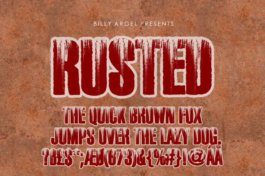 RUSTED PERSONAL USE Font preview 7
