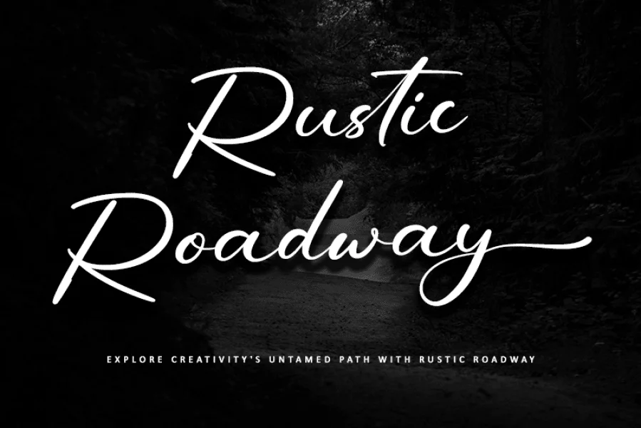 Rustic Roadway - Personal use Font