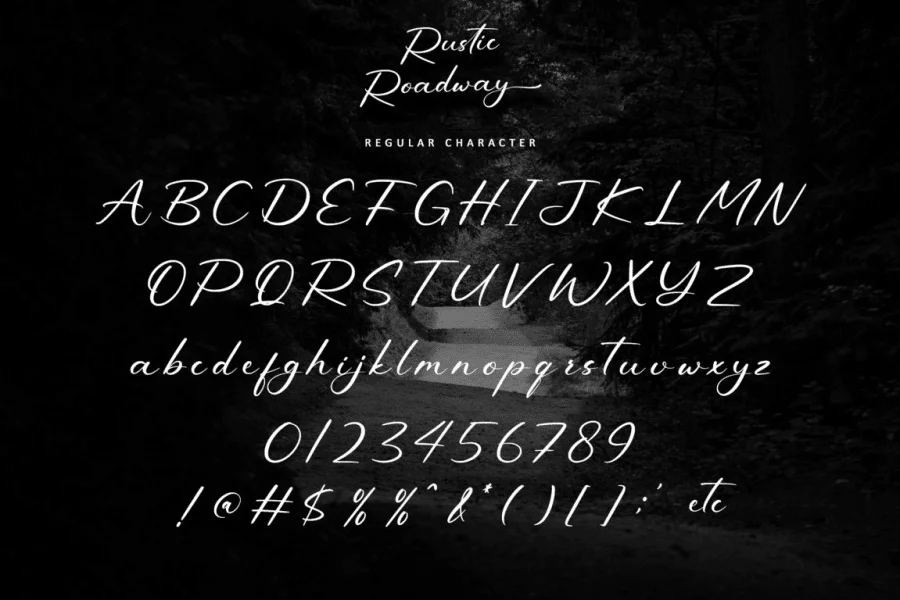 Rustic Roadway - Personal use Font preview 6