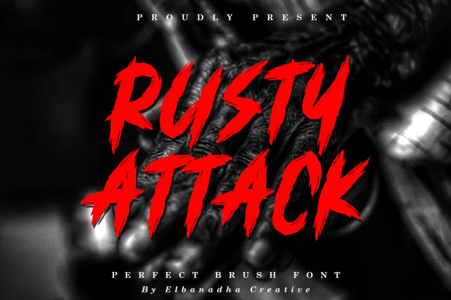 RUSTY ATTACK DEMO Font preview 10
